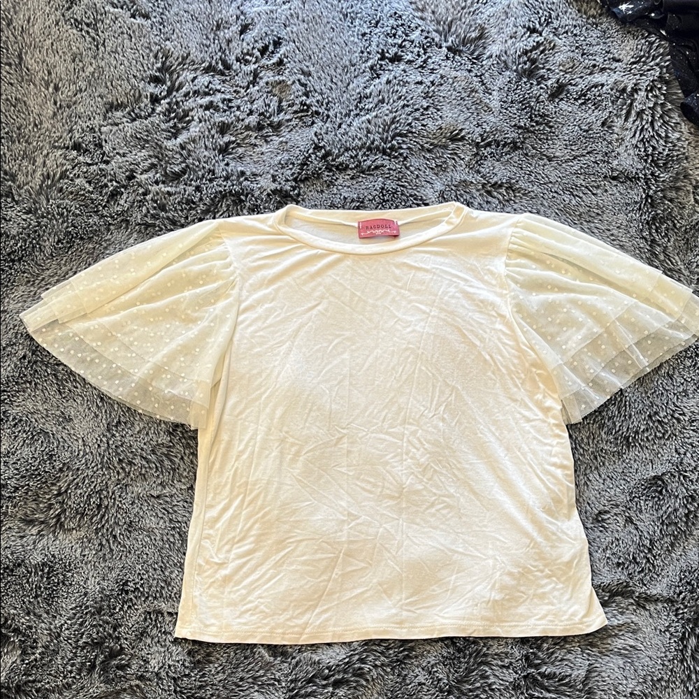 Ragdoll Cream Top with Pink Label